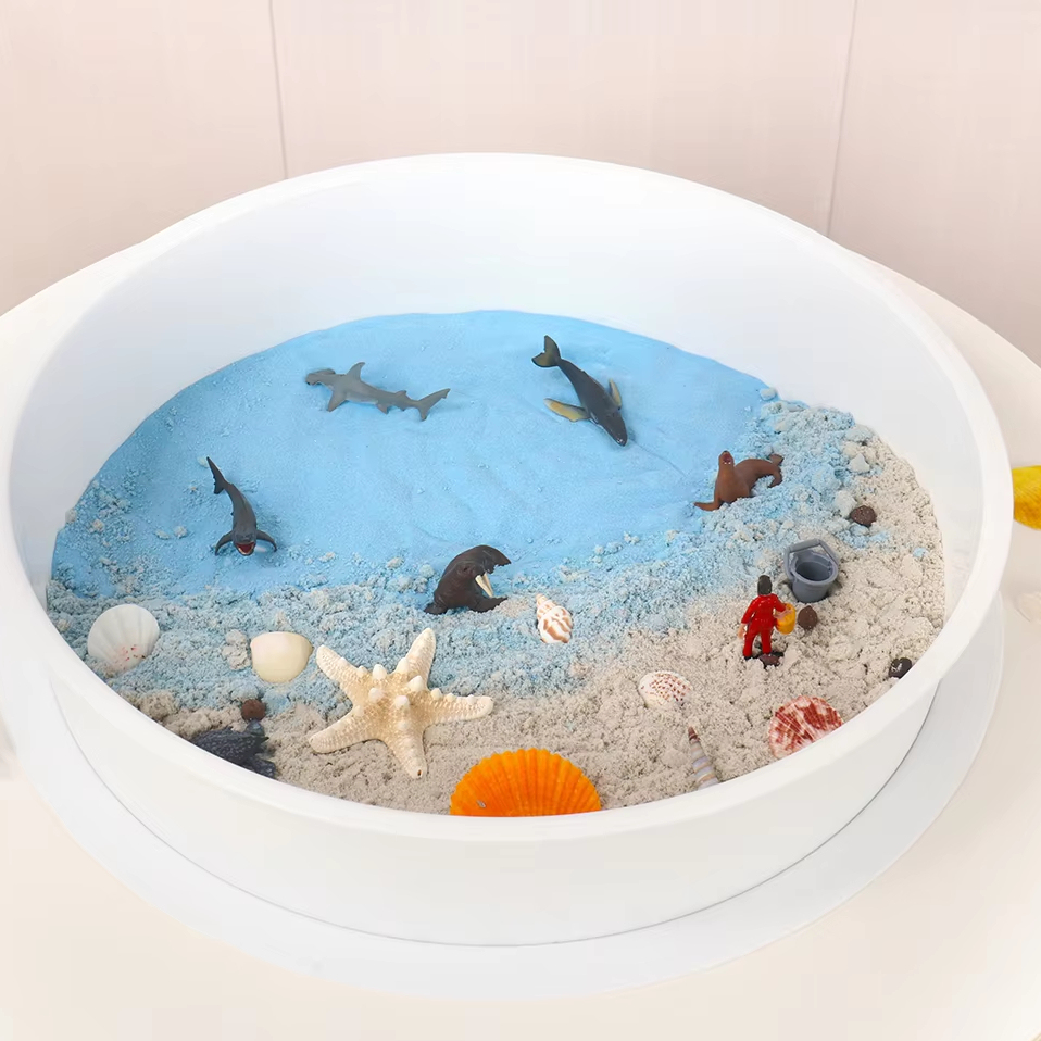 Montessori Sinnesbox mit Deckel und Einsätzen 4