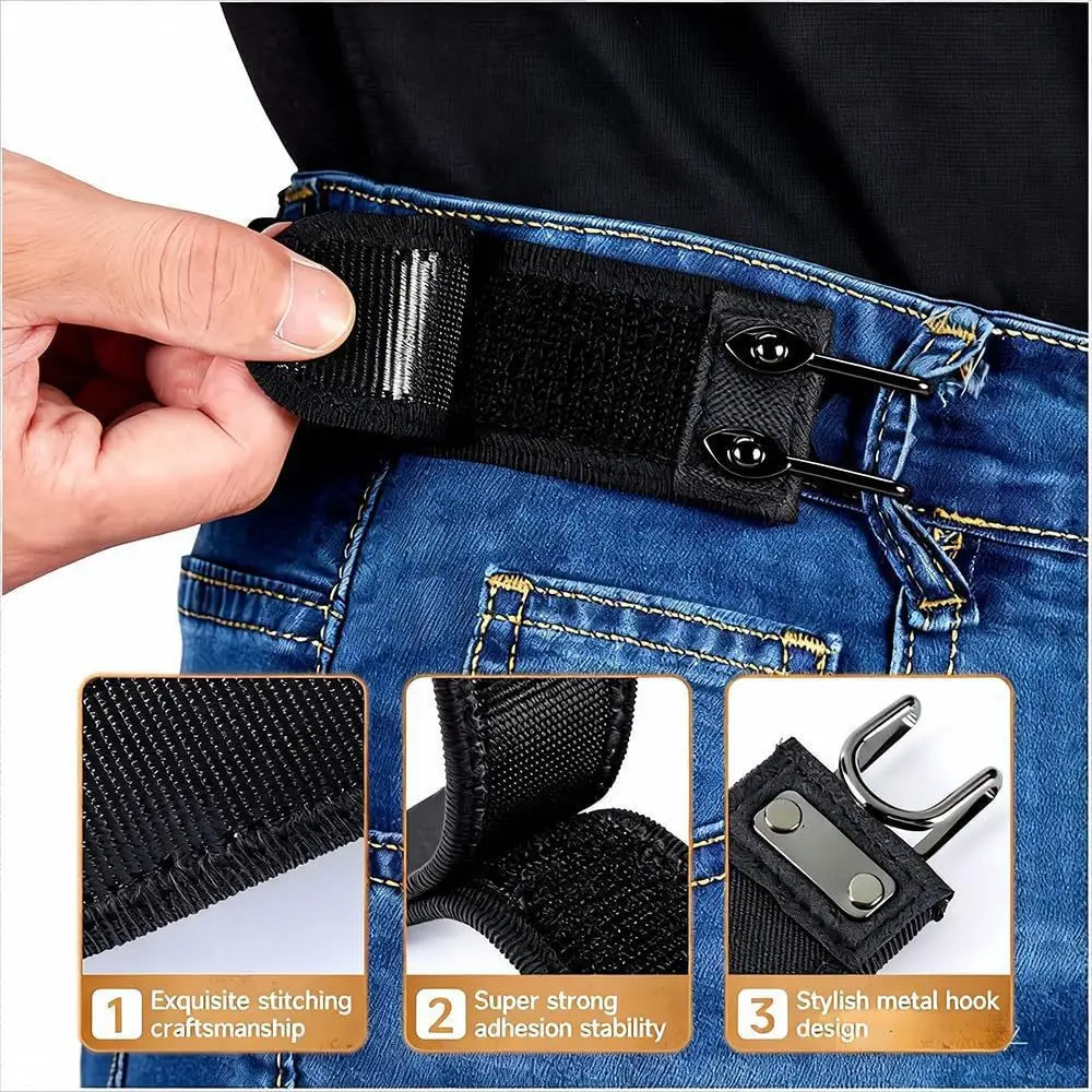 Stretch-Jeansgürtel mit verstellbarem Metallhaken 2