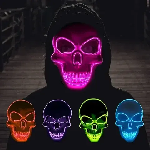 Leuchtende Halloween-Maske