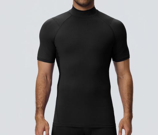 Herren Kurzarm Schnelltrocknend Gym Athletik-Shirt 4