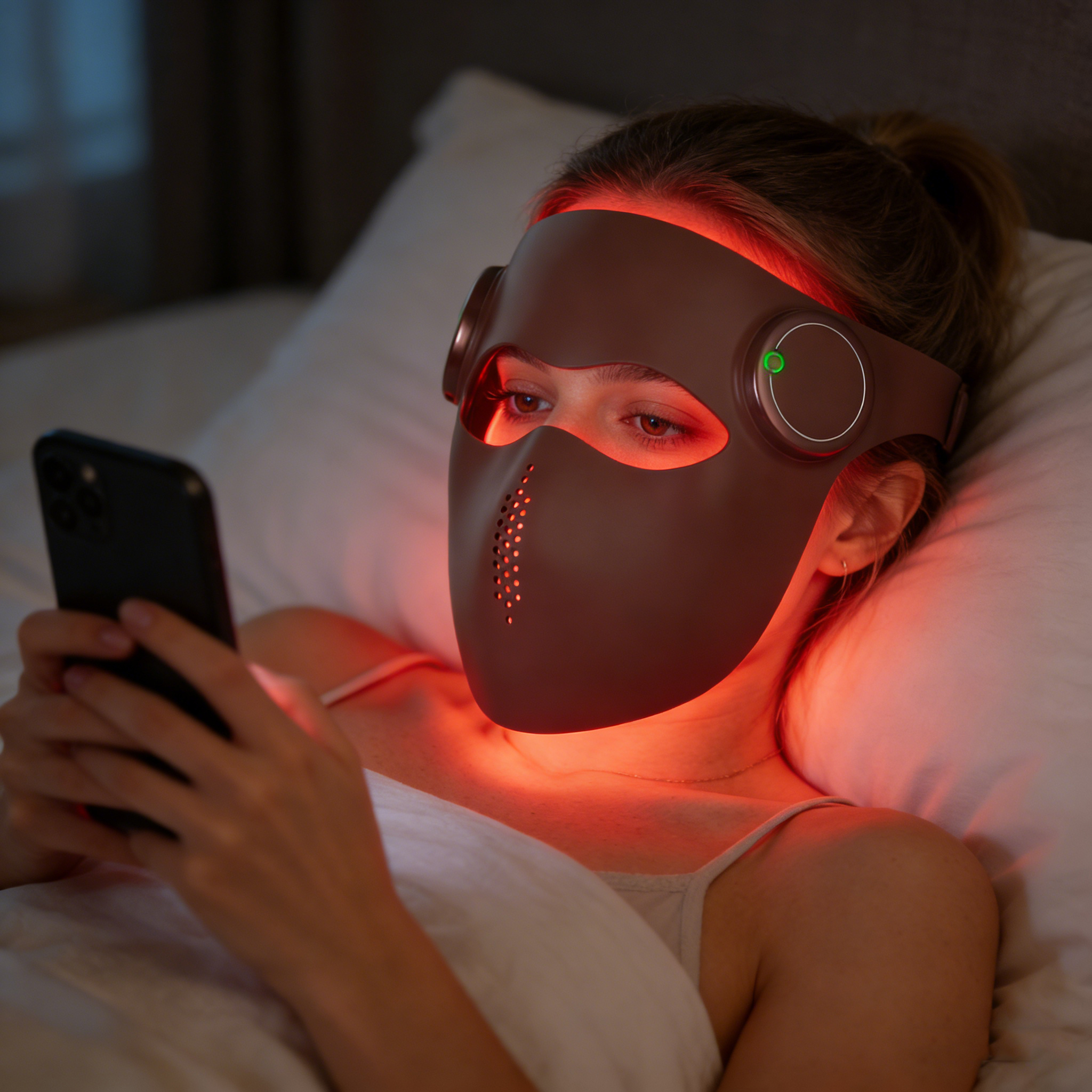3D Silikon Rotlichtmaske 630nm 850nm Kabellos 2