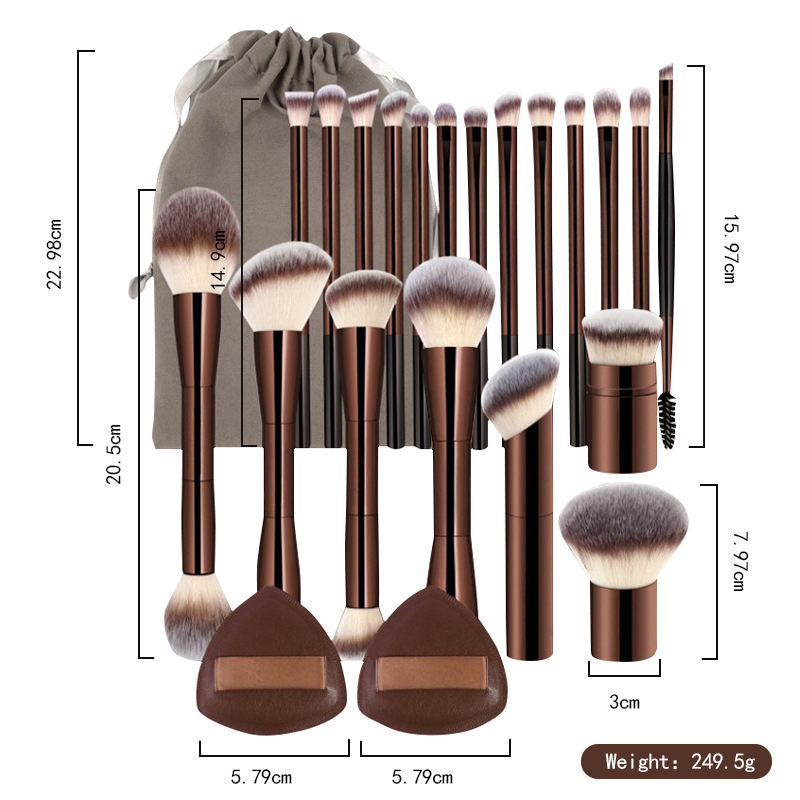 20-teiliges Make-up-Pinsel-Set aus Synthetikhaar 2