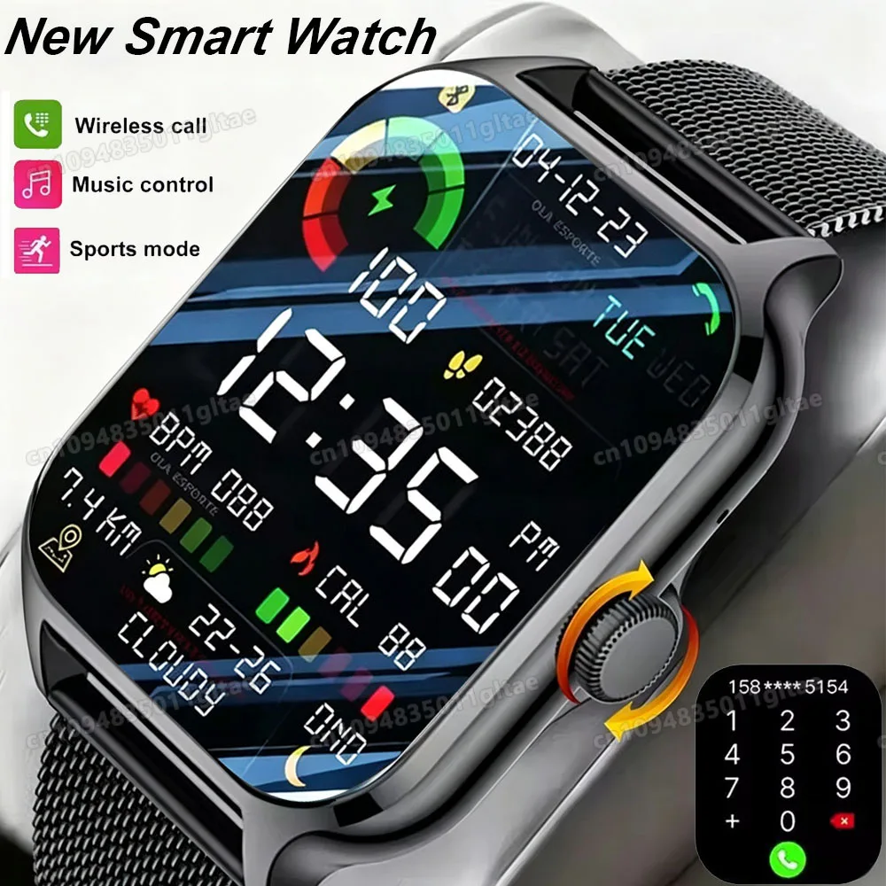 Smartwatch mit 2,01-Zoll-HD-Display und Anruffunktion
