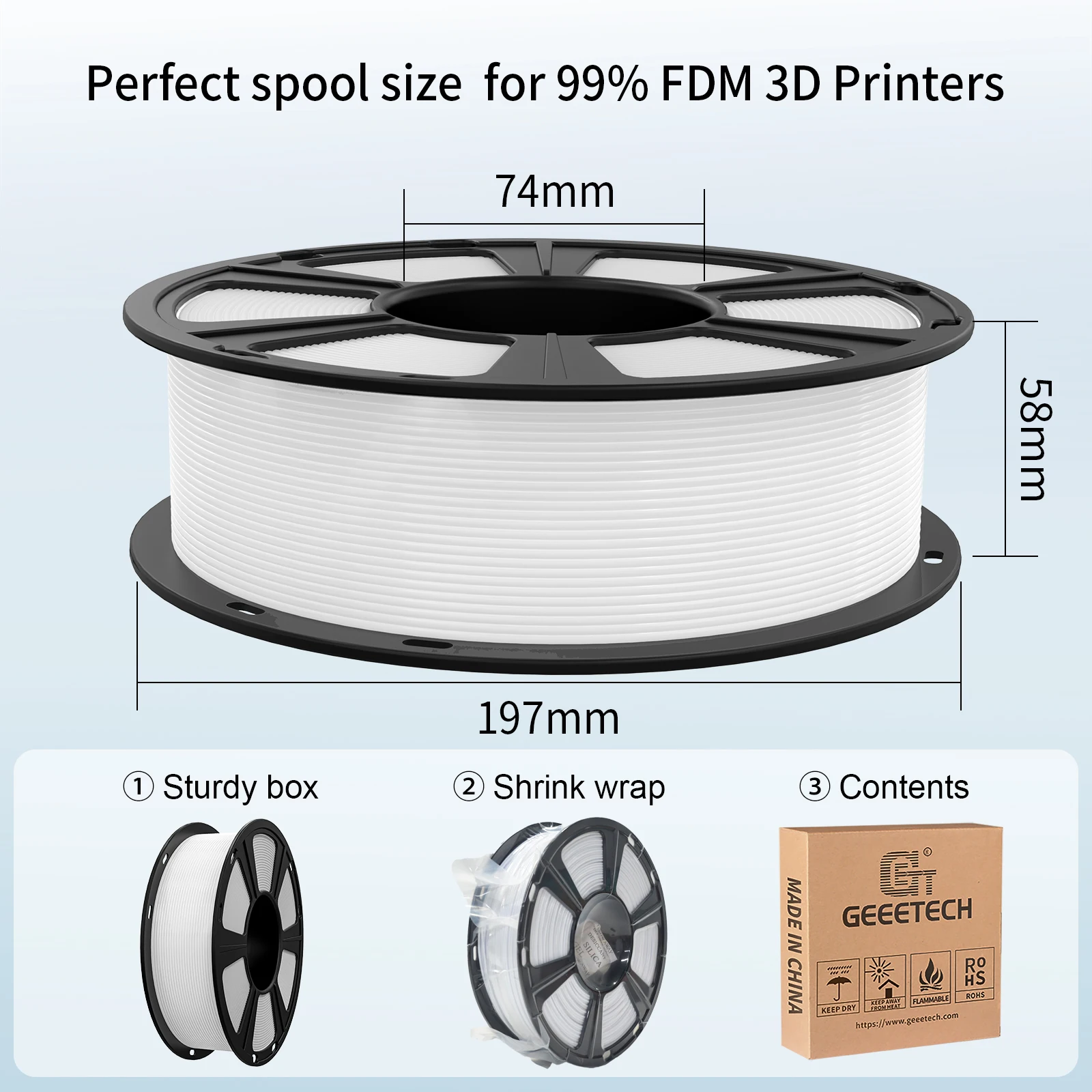 1-kg-PLA-Filament 1,75 mm für FDM-Drucker 2