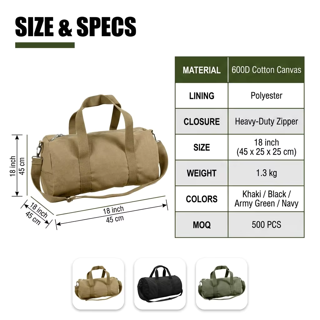 Canvas-Schultertasche für Fitness-Reisen 2