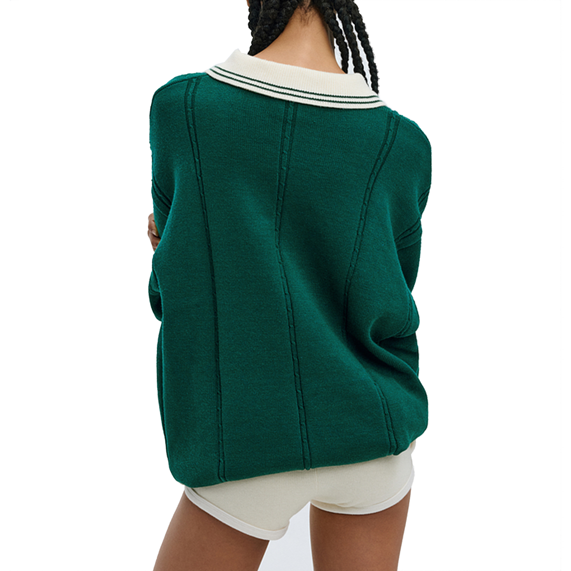 Jacquard-Strickpullover mit Polokragen 3