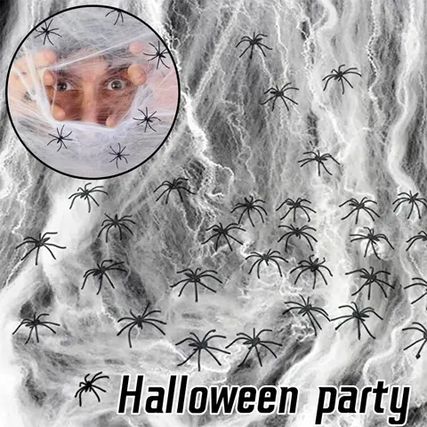 Halloween-Spinnennetz-Deko