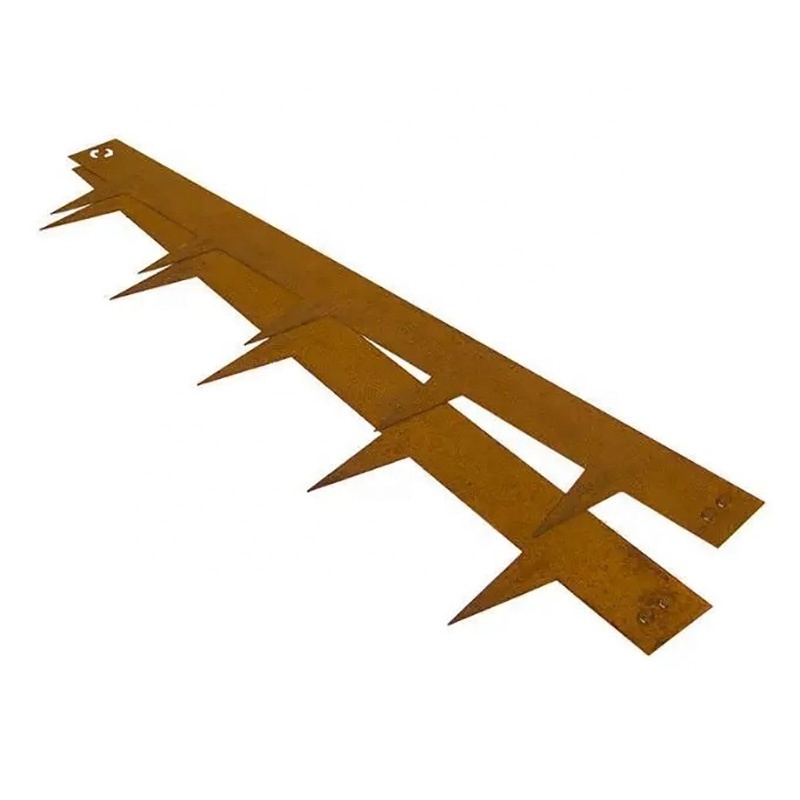 Corten-Stahl Rasenkante Gartenbeet 2