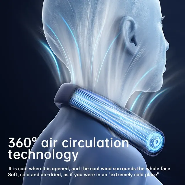 Tragbarer Halsventilator mit Digitalanzeige, 8000 mAh 2