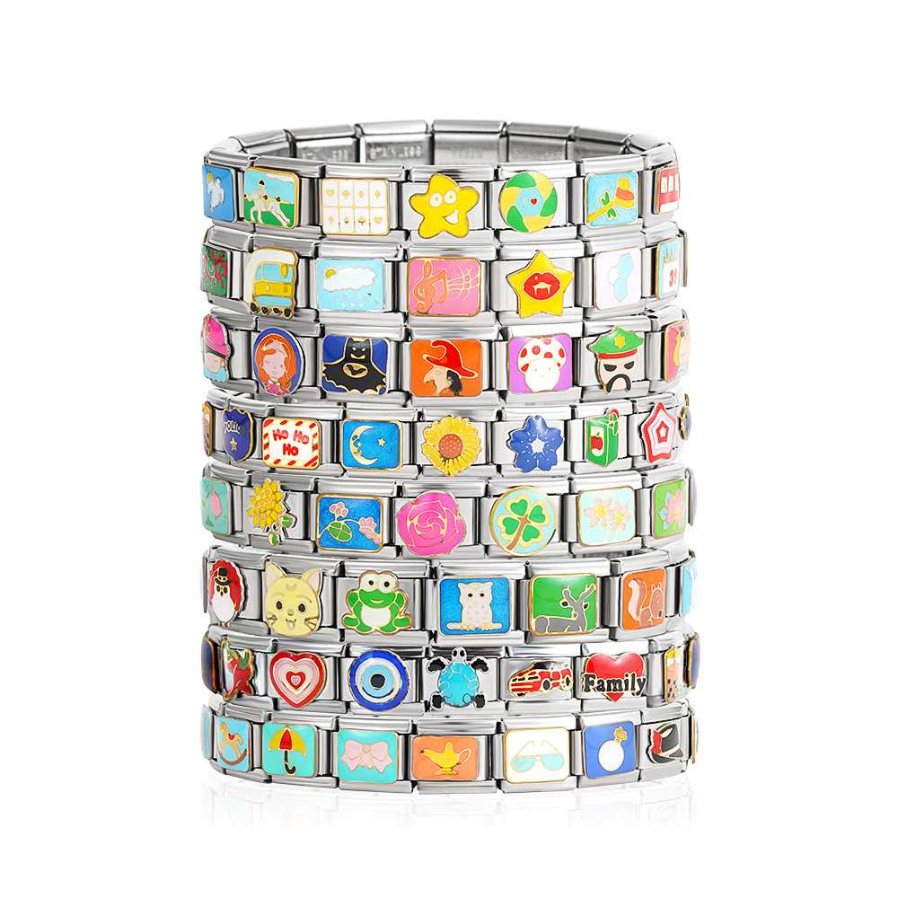 Edelstahl Charm Armband Uhrenarmband Wasserdicht Bunt 3