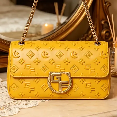 Elegante Damen-Schultertasche mit Metallkette