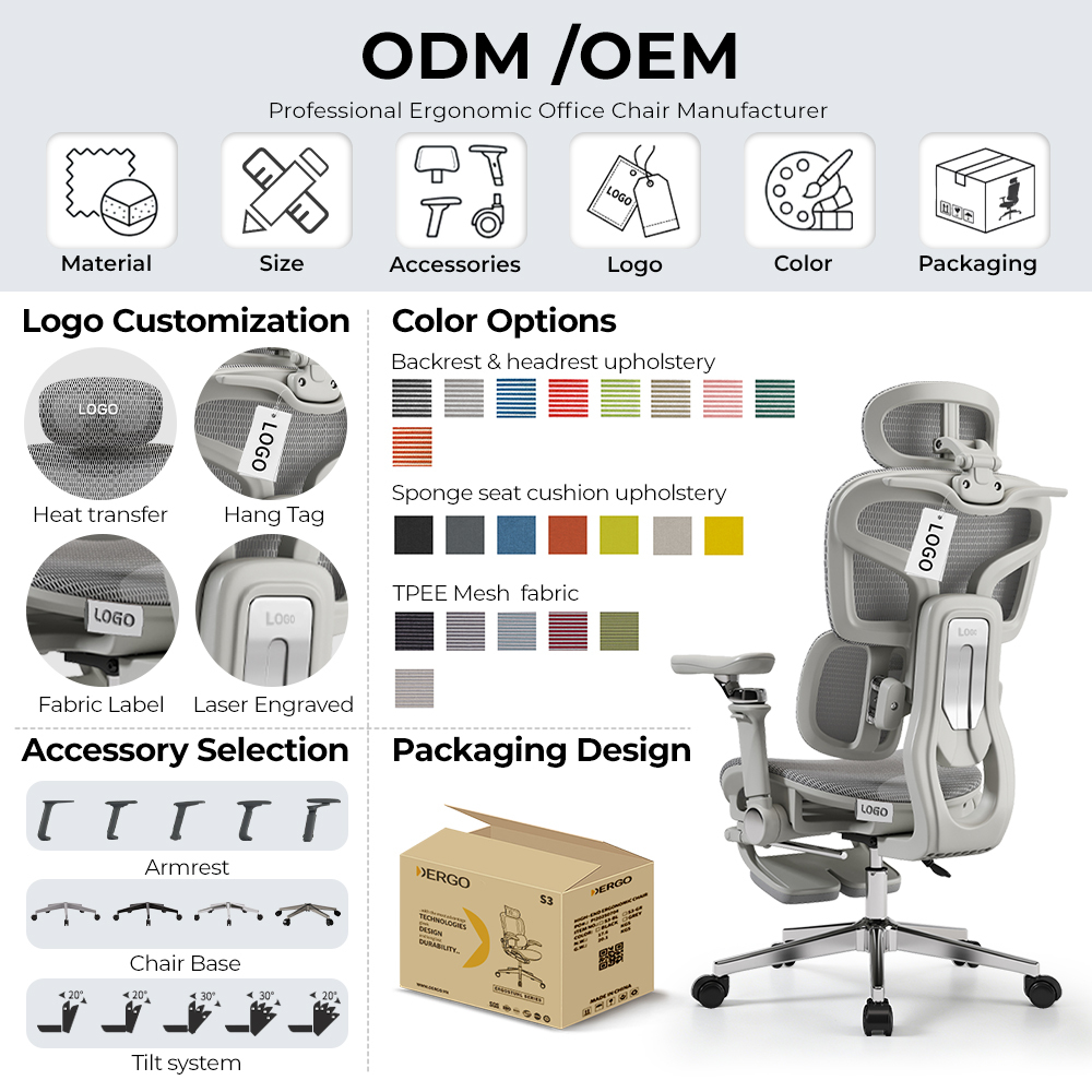 Ergonomischer Bürostuhl aus Metallgestell mit Netzbezug 4