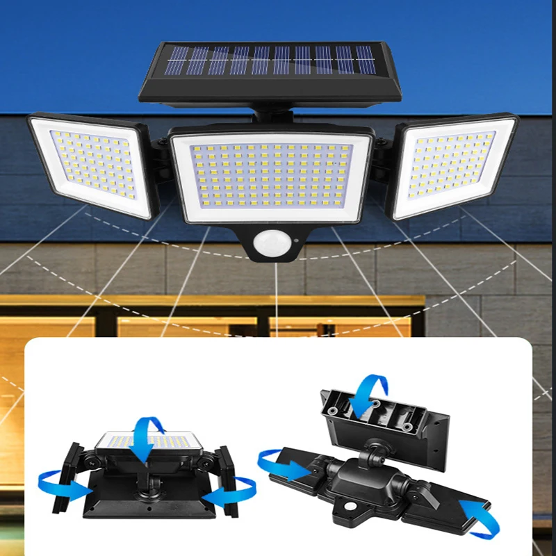 208-LED-Solar-Wandleuchte mit Bewegungsmelder 4