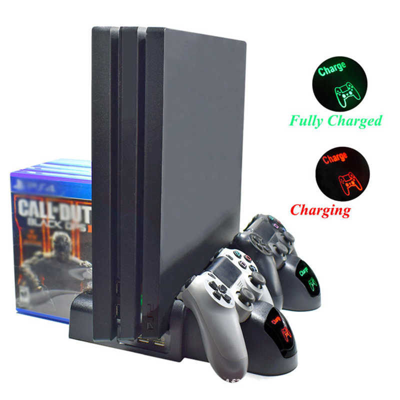 3-in-1 PS4 Ladestation mit Kühllüfter 4