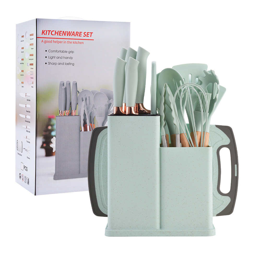 19-teiliges Silikon-Küchenutensilien-Set mit Aufbewahrungsbehälter 4