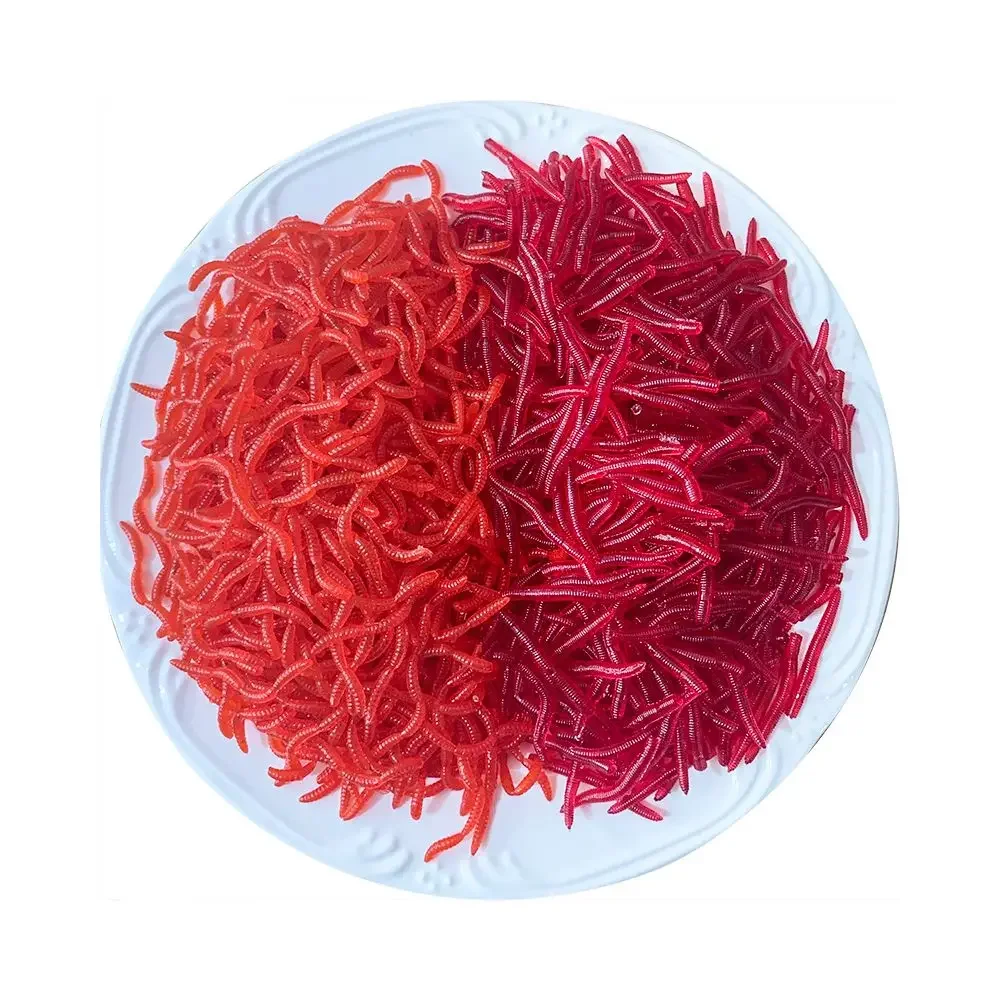 Realistische Gummi-Wurmköder mit Fischgeruch 2