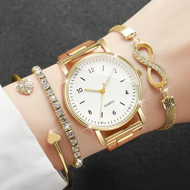 Damenuhr-Set mit Armbändern 2