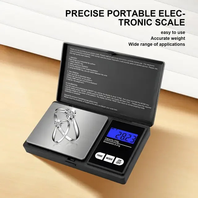 Mini-Digitale Taschenwaage 0,01 g Edelstahl 4