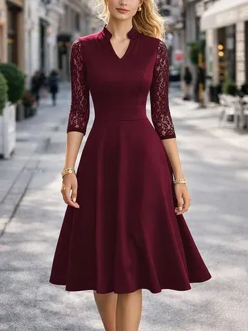 Damen-A-Linien-Kleid
