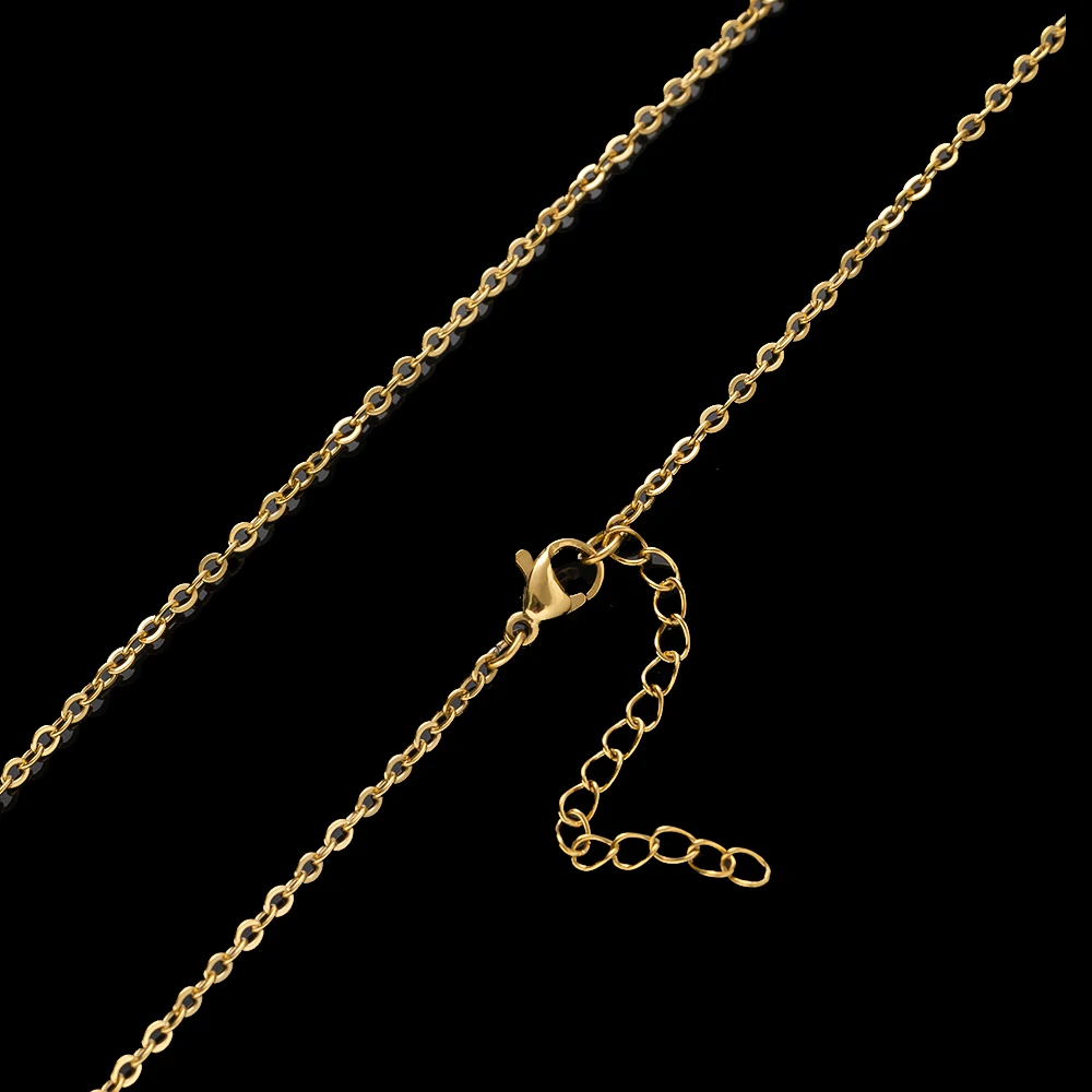 Goldene Edelstahl-Gliederkette mit Karabinern 3