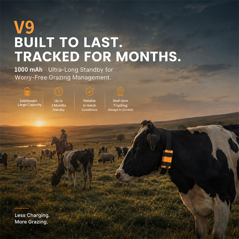 Wasserdichter 4G-GPS-Viehtracker 4