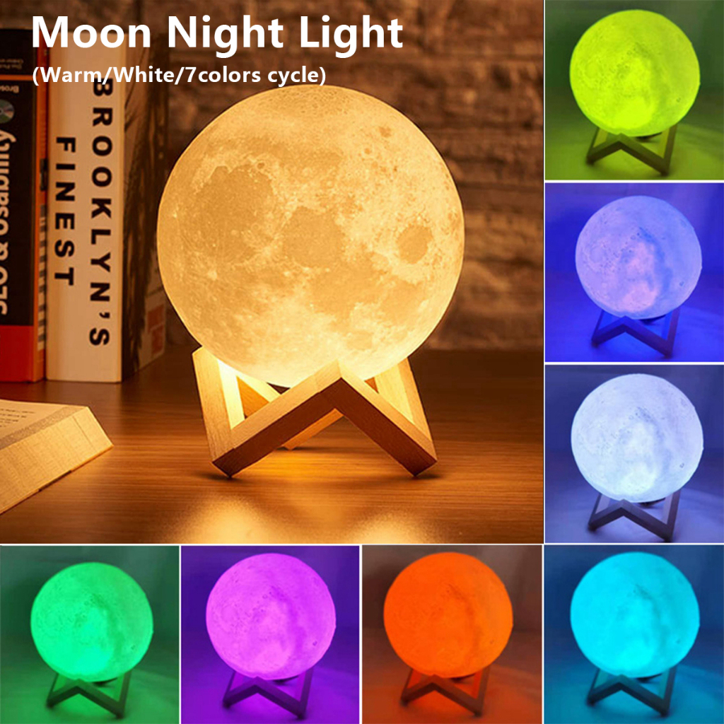 USB-Mondlampe mit Touch, RGB und Warmweiß 2