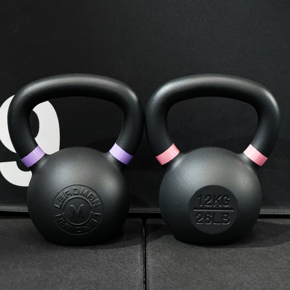 Pulverbeschichtete Gusseisen Kettlebell Set 3
