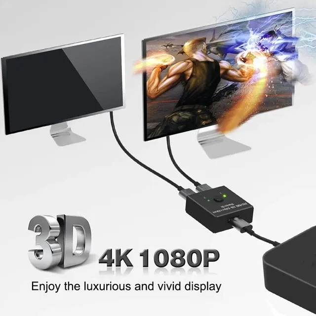 HDMI-Umschalter 2 in 1 out Bidirektional 3
