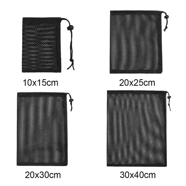 Nylon-Mesh Kordelzug Aufbewahrungsbeutel 3
