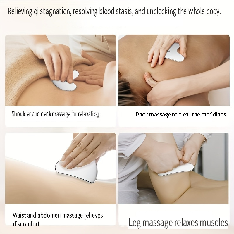 Edelstahl-Gua-Sha-Gesichtsmassagegerät Set 4