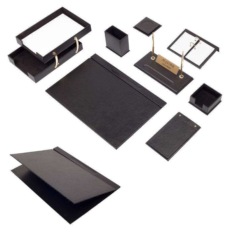 Schreibtisch-Organizer Set aus PU-Leder 2