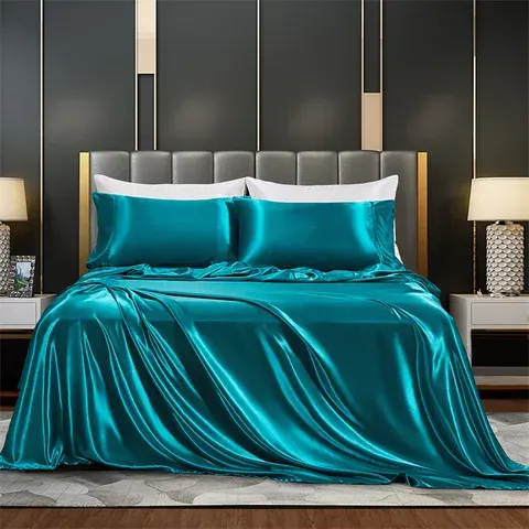 Satin-Bettlaken-Set