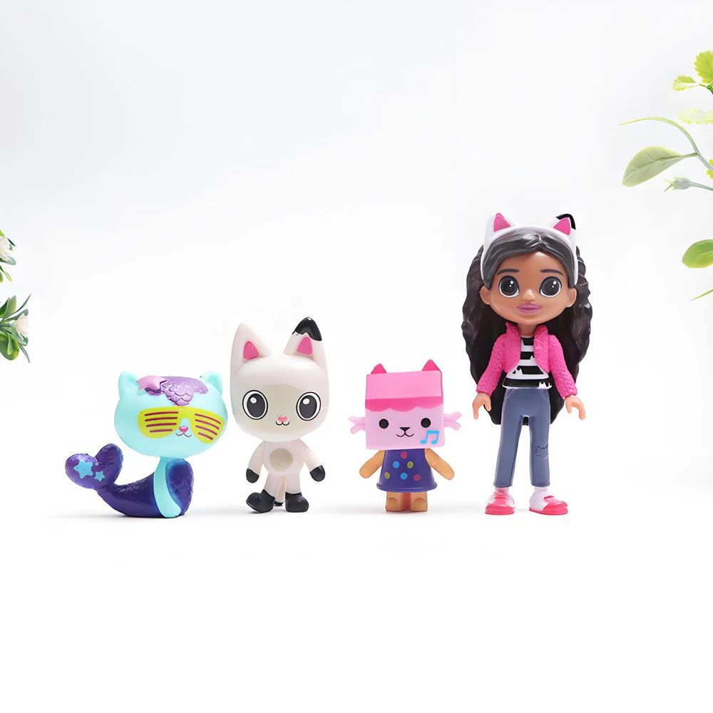 Lächelnde Katzen-Actionfiguren-Set, 13 Stück 2