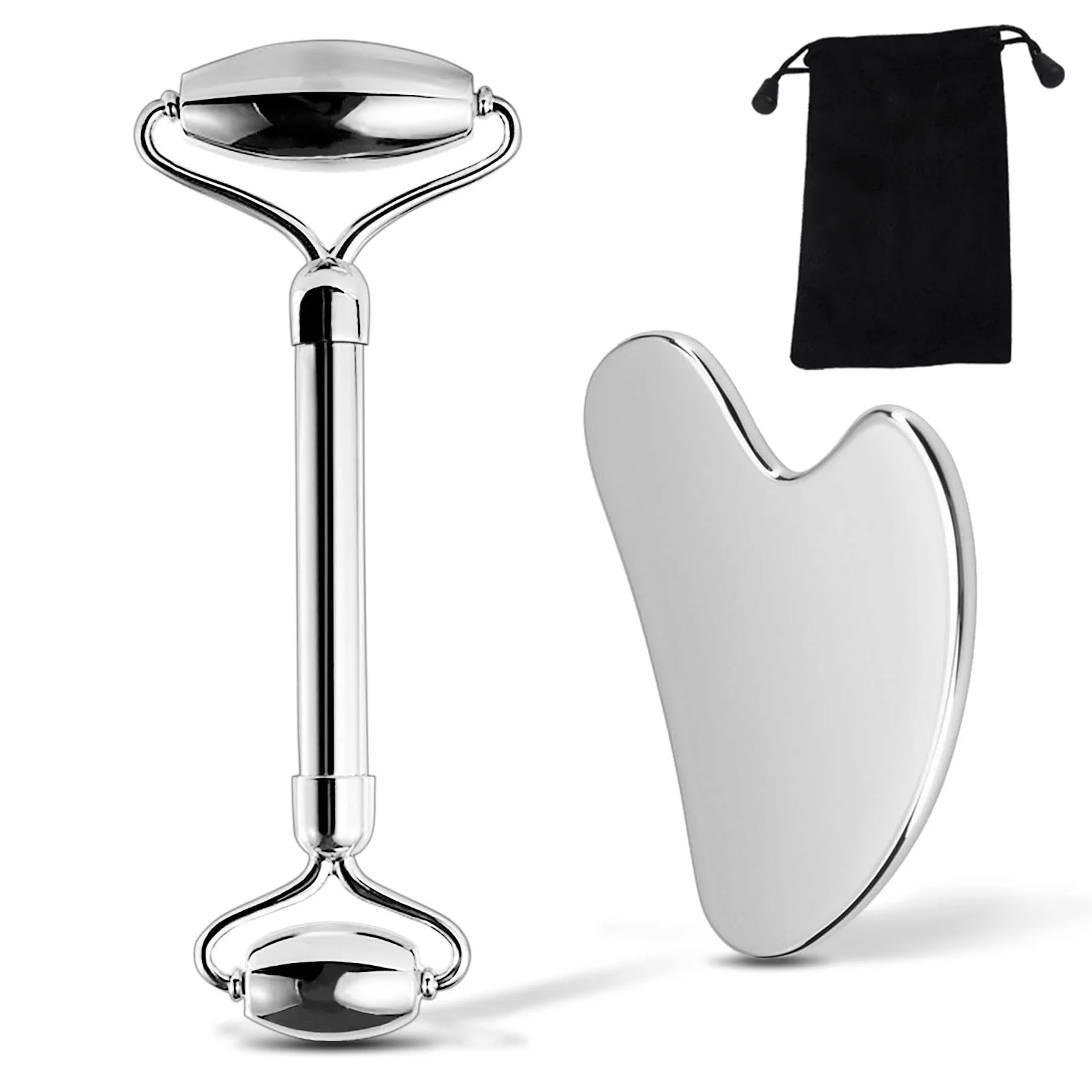 Edelstahl-Gesichtsroller-Set 4