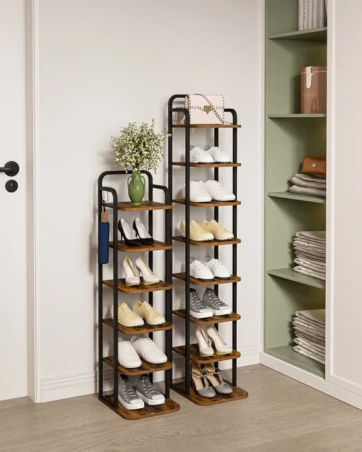 vertikales Holz-Schuhregal 4