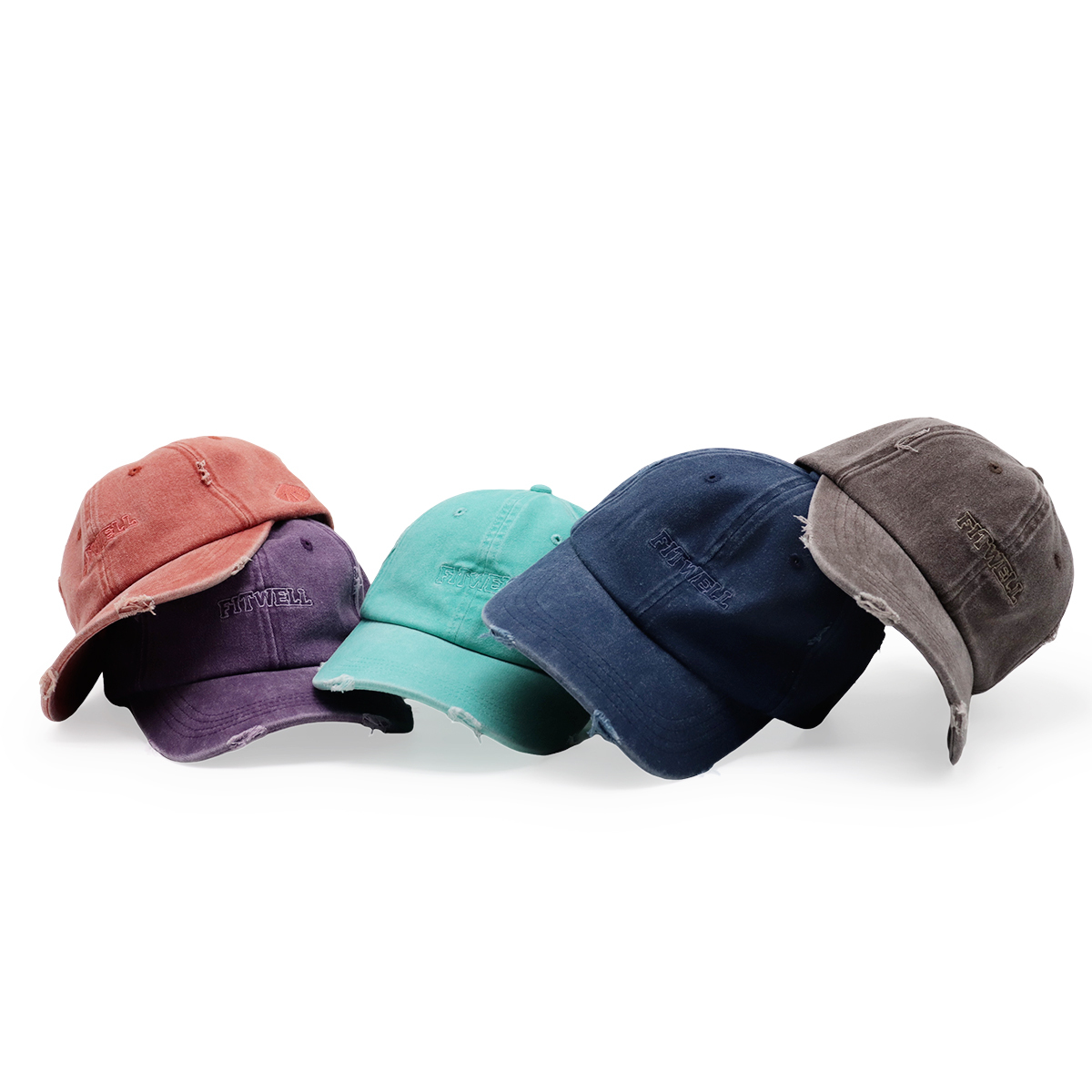 Used-Look Baseball-Cap mit Stickerei 2