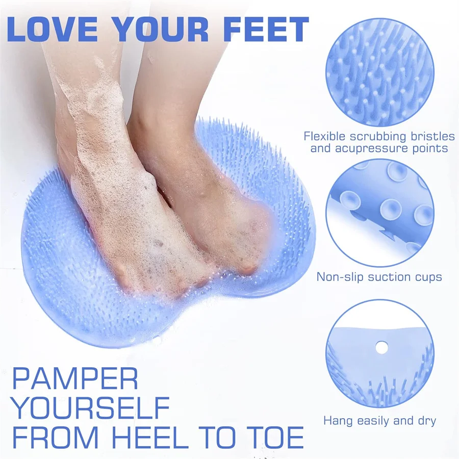 Saugnapf-Duschmatte mit Peeling-Pad 4