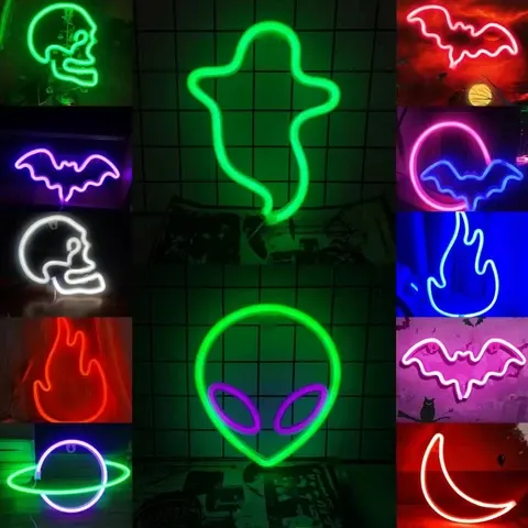 LED-Neon-Wanddeko