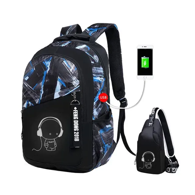 Leuchtender Schulrucksack-Set 4