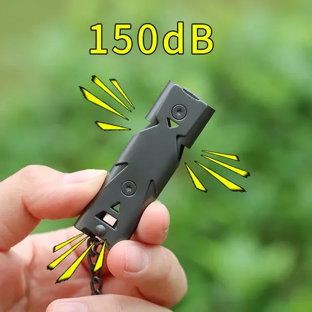 Doppelrohr-Überlebenspfeife aus Stahl, 150 dB 2