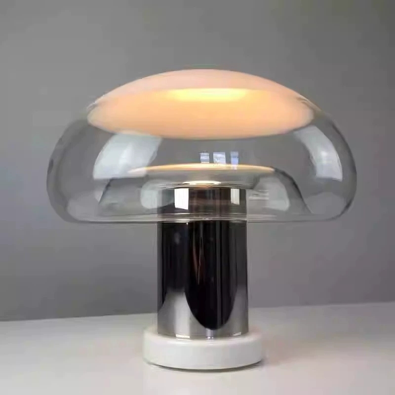 Vintage Glas Pilz Tischlampe Kinderzimmer