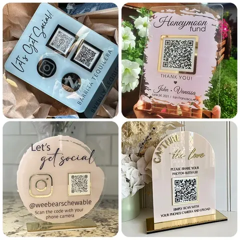 Acryl-Tischaufsteller für QR-Codes