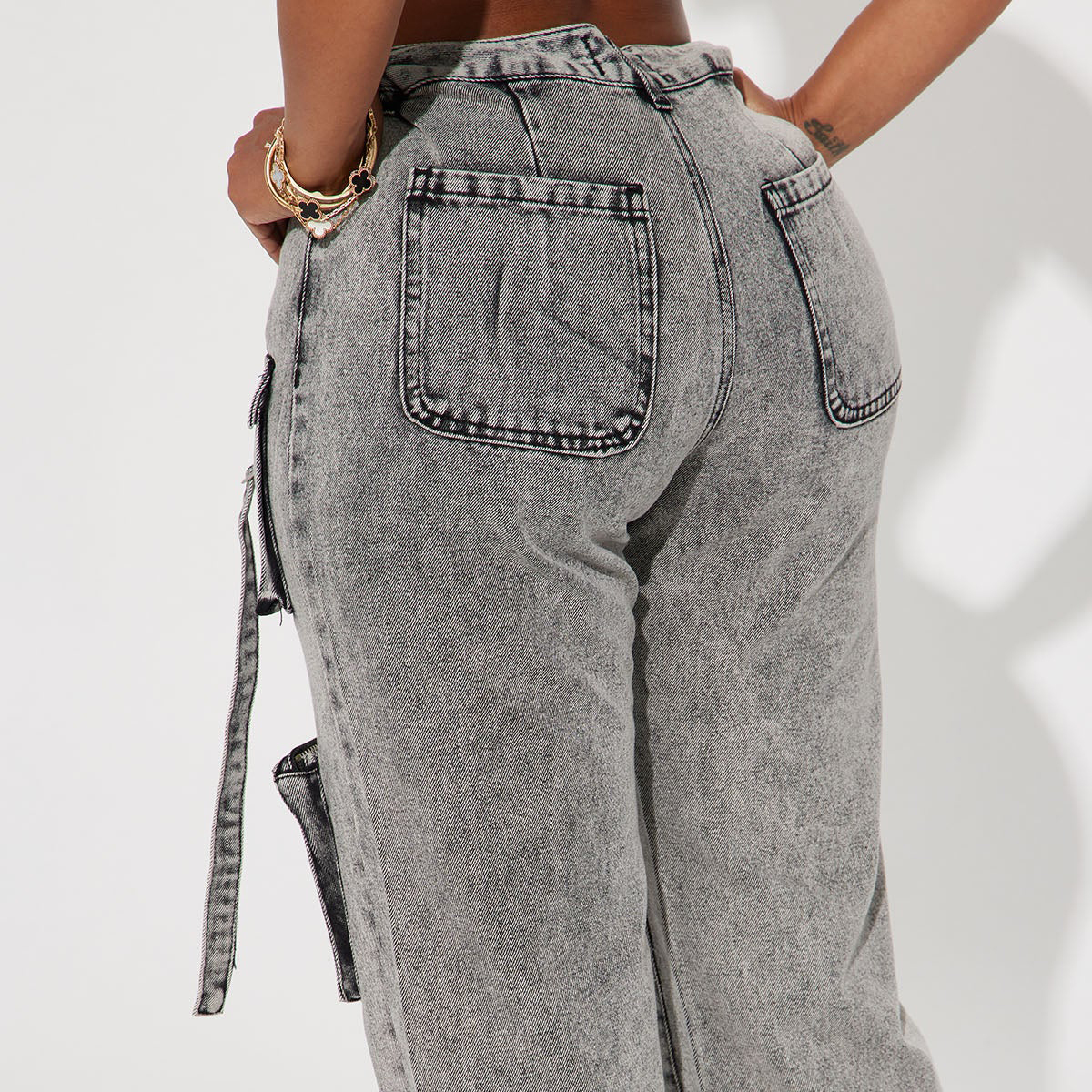 Atmungsaktive Cargohose aus Baumwolle für Damen 4