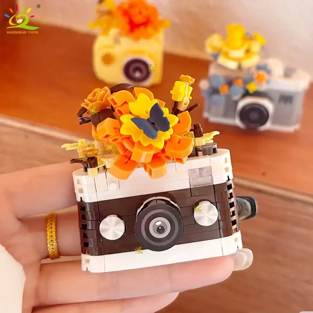 Mini-Kamera Bausteinset mit Blumenmotiv 3