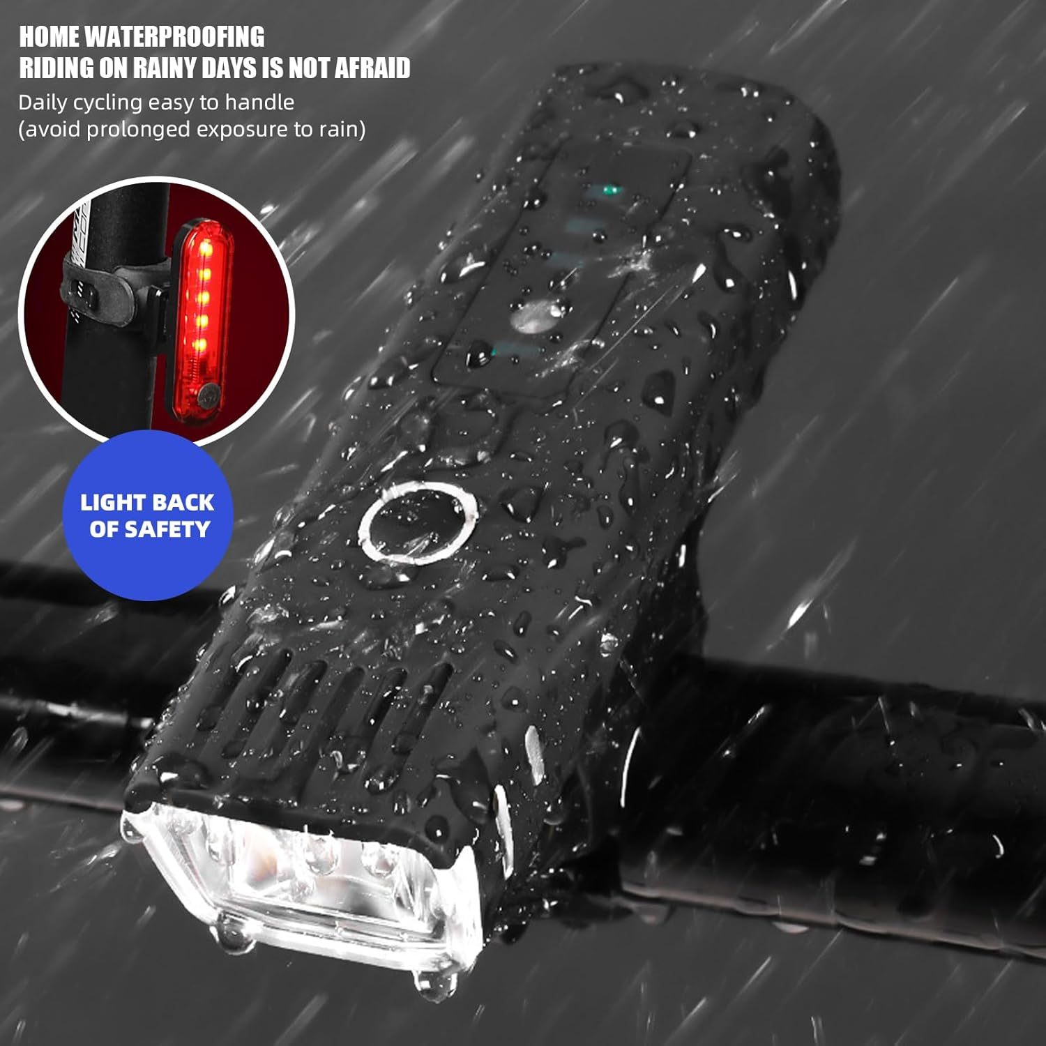 USB-C-Fahrradlicht-Set vorne und hinten 3
