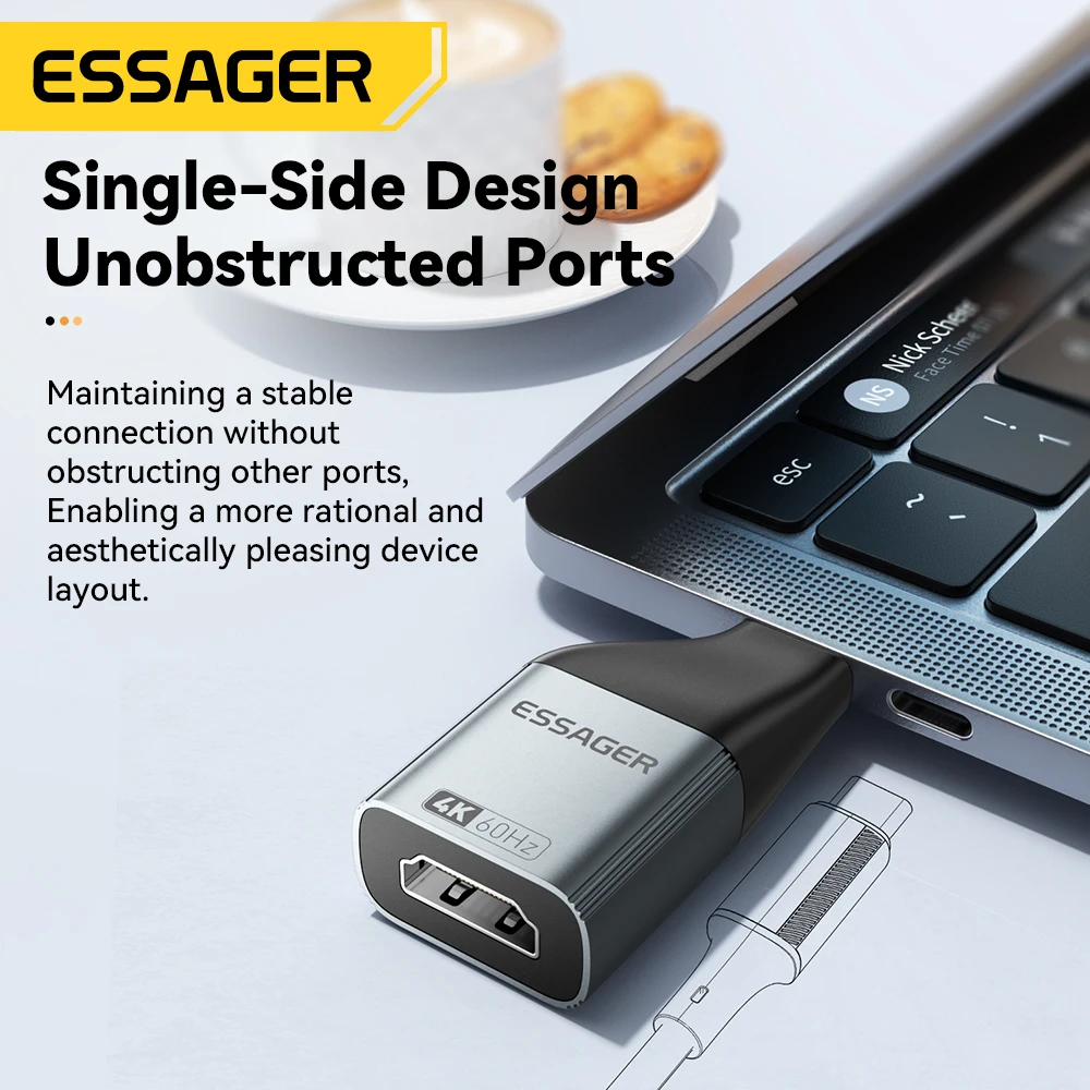 USB-C auf HDMI-DP-VGA Adapter 4K 120Hz 3