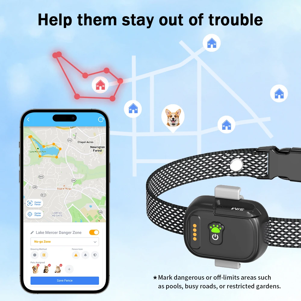 4G-GPS-Haustier-Tracker IPX7 wasserdicht 2