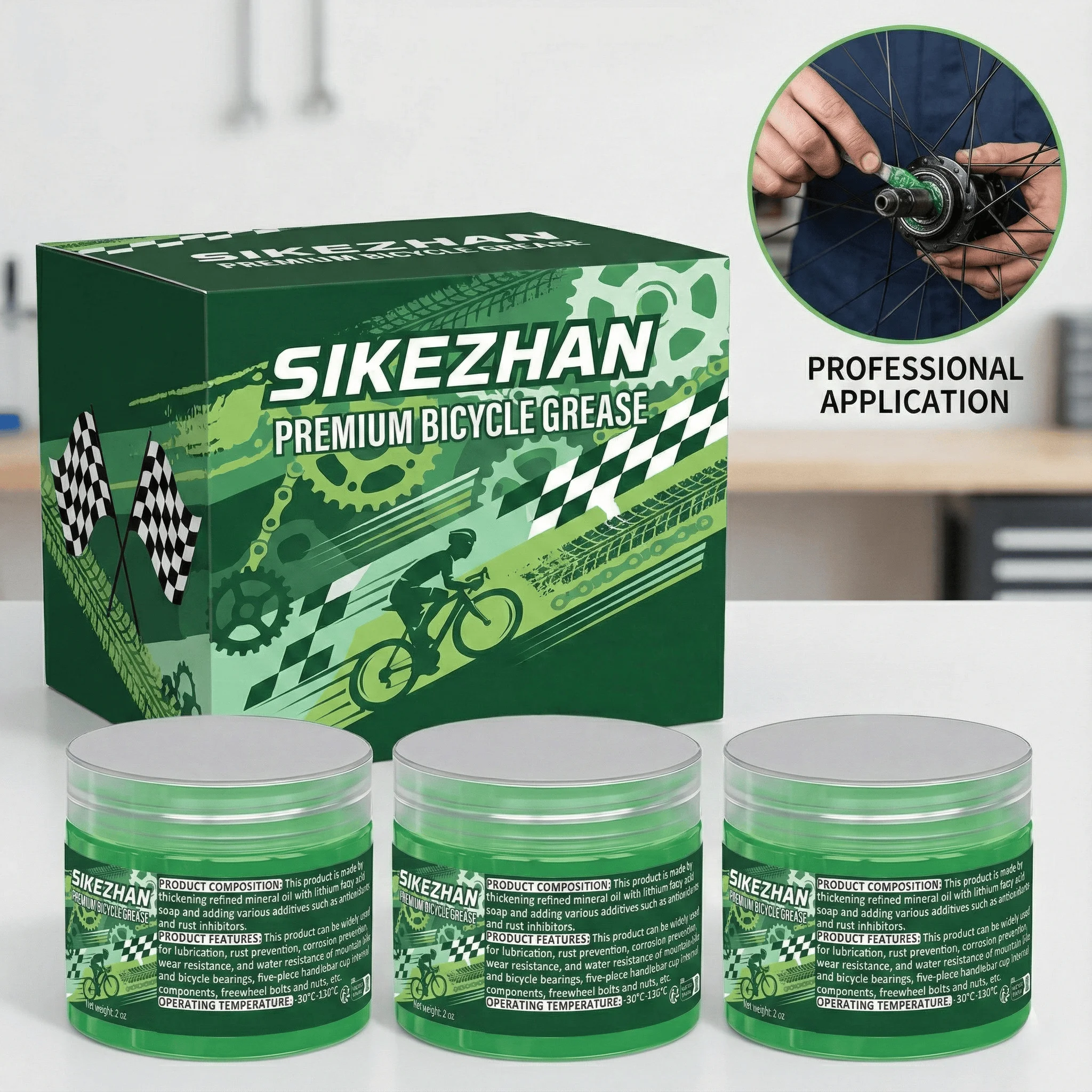 Wasserfestes Synthetik-Fahrradfett für Lager 3