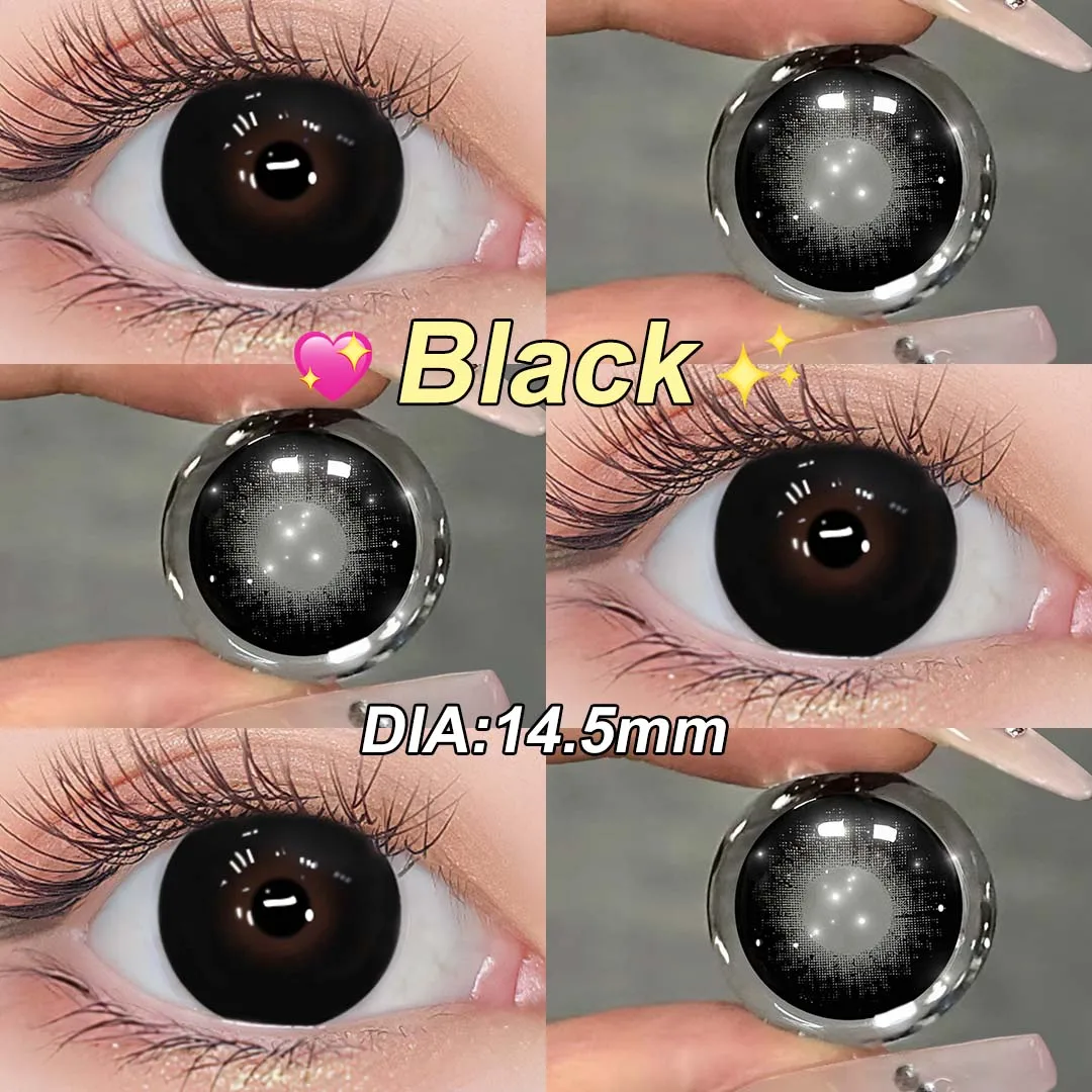 Schwarze Big-Eyes-Kontaktlinsen für den Alltag 3