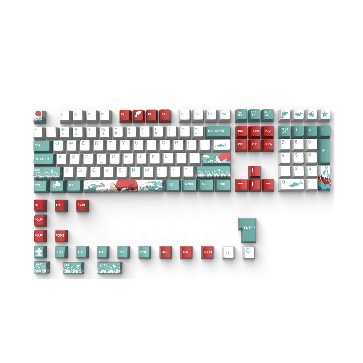 Mehrfarbige Dye-Sub Gaming Tastenkappen aus PBT